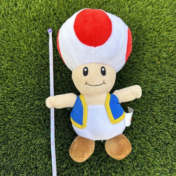 Toad Plush Soft Cuddly Toy Medium Super Mario Nintendo Mushroom 11” - Picture 10 of 10